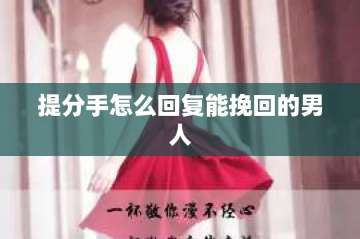 提分手怎么回复能挽回的男人