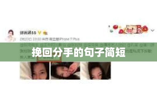 挽回分手的句子简短