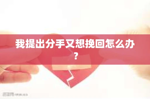 我提出分手又想挽回怎么办？