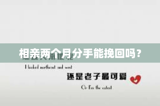 相亲两个月分手能挽回吗？