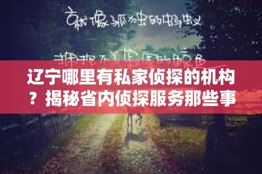 辽宁哪里有私家侦探的机构？揭秘省内侦探服务那些事儿