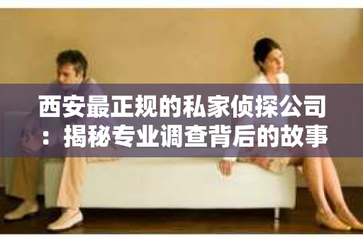 西安最正规的私家侦探公司：揭秘专业调查背后的故事