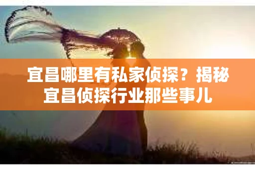 宜昌哪里有私家侦探？揭秘宜昌侦探行业那些事儿