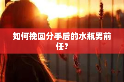 如何挽回分手后的水瓶男前任？